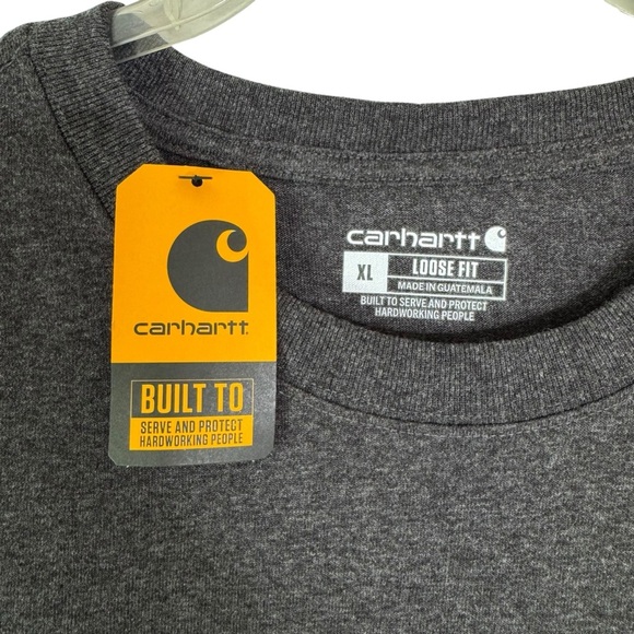 NWT Carhartt Men's K87 Short Sleeve Workwear Pocket T-Shirt Gray Heather Size XL - Picture 5 of 10